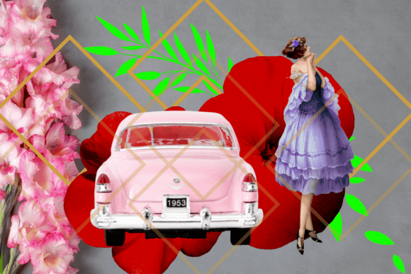 Download Eclectic Vintage Lass Set of Three Decor - Vintage Collection
