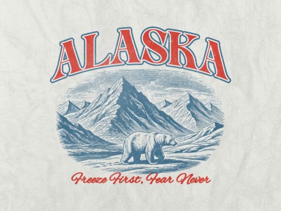 Download Alaska Vintage Retro Tshirt Design - Vintage Collection