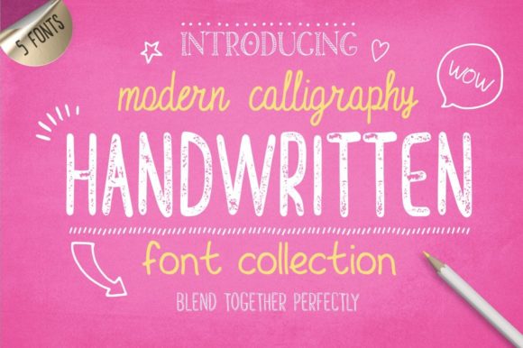 Download Handwritten Font Collection - Handwritten font Collection
