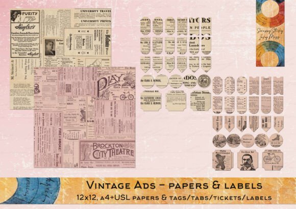 Download Vintage Ads - Papers &amp; Labels - Vintage Collection
