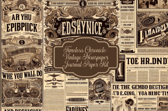Download Timeless Chronicle: Vintage Newspaper - Vintage Collection