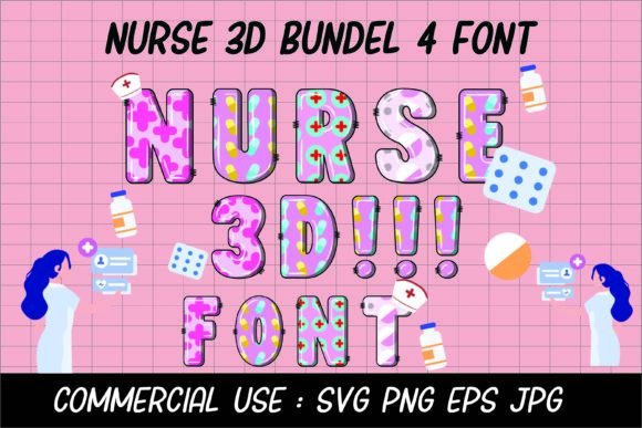 Download Nurse 3d Font - 3d font Collection